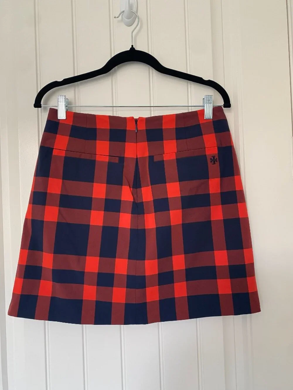 Tory Sport | Plaid Golf Skort in Red/Navy
